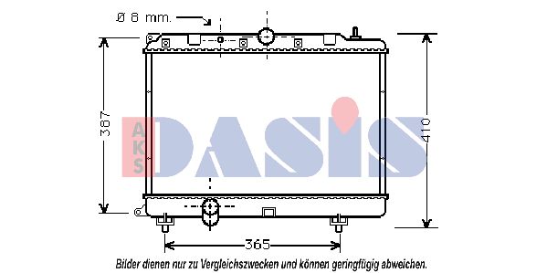 AKS DASIS Радиатор, охлаждение двигателя 370350N